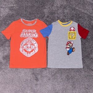 Super Mario Bros Boys’ (8) Short Sleeve Shirts